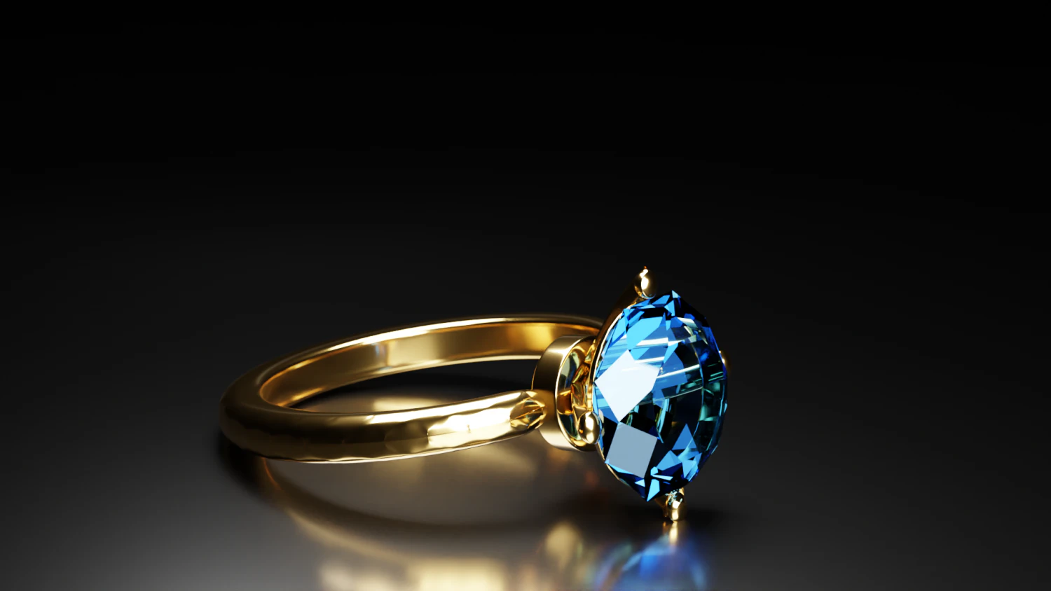 Topaz ring 3D Model .c4d .max .obj .3ds .fbx .stl .blend 