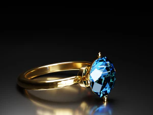 anillo de topacio Modelo 3D