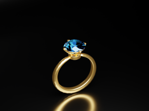 Topaz ring 3D Модель