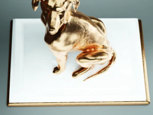 一只狗的雕像 3D 模型