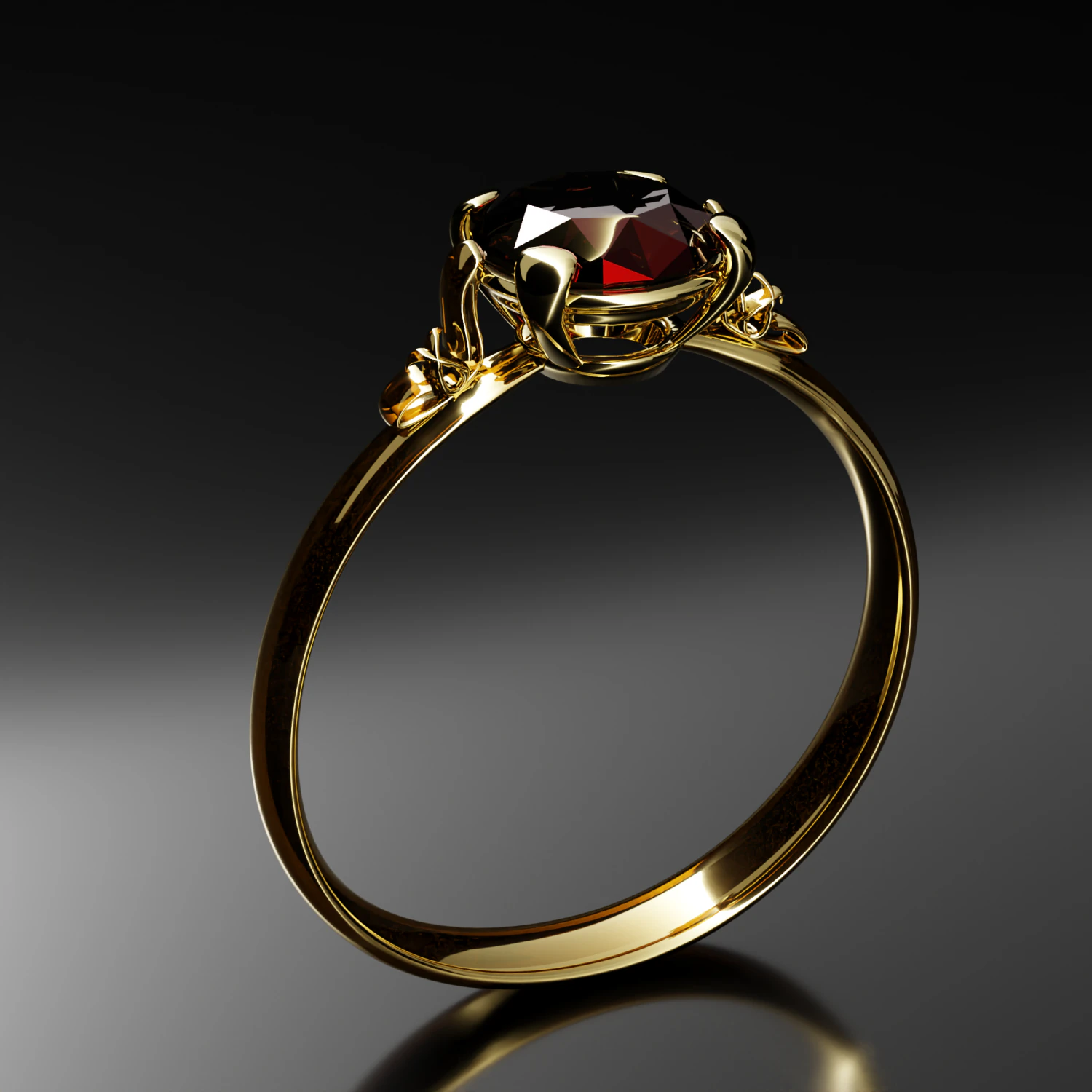 Ruby ring 3D Model .c4d .max .obj .3ds .fbx .stl .blend 