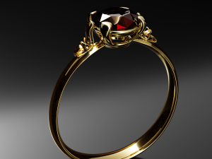 Ruby ring 3D मॉडल