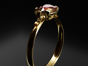 Ruby ring Model 3D