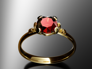 Ruby ring Model 3D