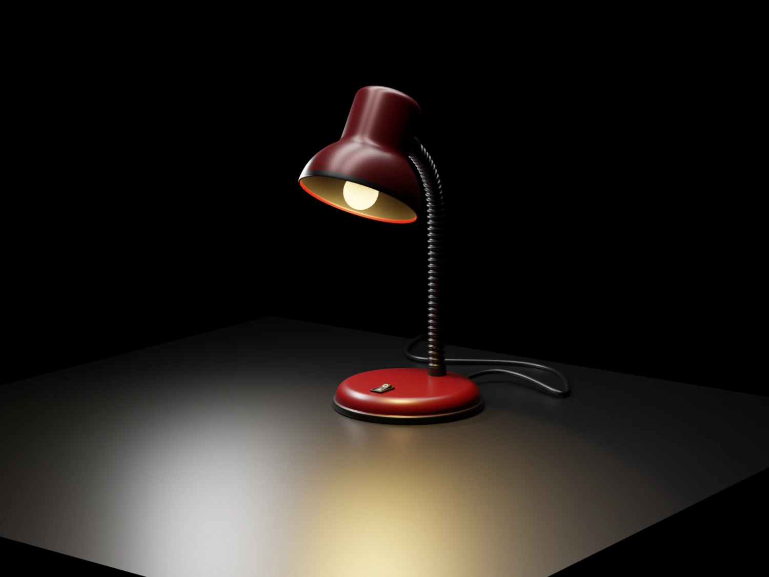 Desk lamp 3D Model .c4d .max .obj .3ds .fbx .stl .blend 