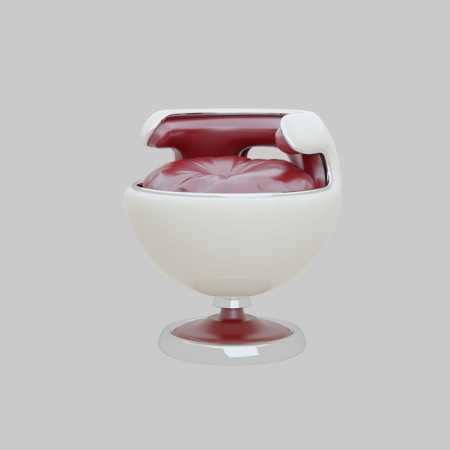 Oval armchair 3D 模型 .c4d .max .obj .3ds .fbx .stl .blend 