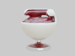 Sillón ovalado Modelo 3D