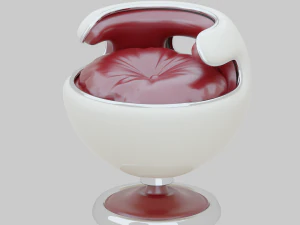 Oval armchair 3D Model