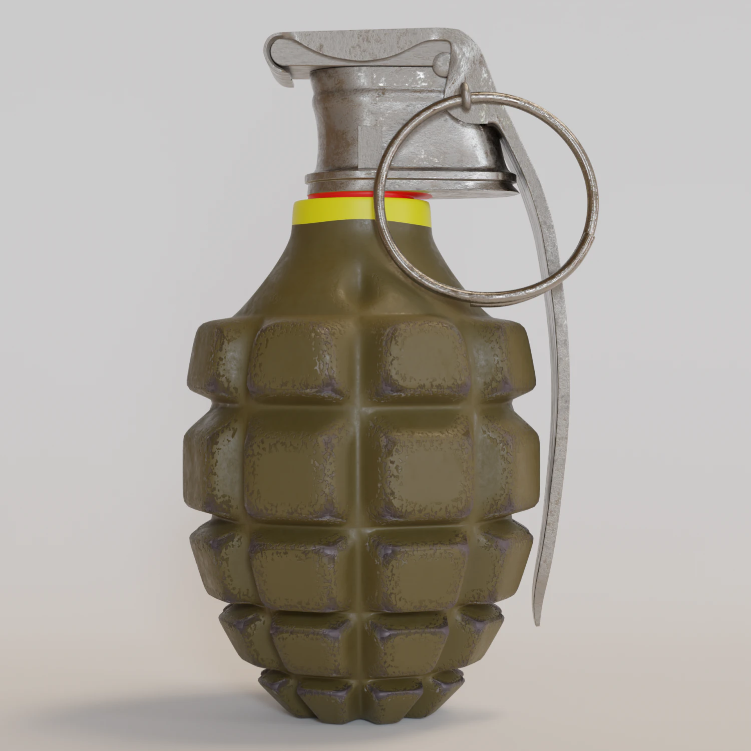 Grenade 3D Model .c4d .max .obj .3ds .fbx .stl .blend 