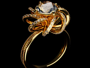 曲线戒指 3D 模型