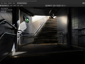 Subway Passage Scene CG 텍스쳐