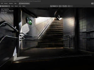 Subway Passage Scene CG Textures