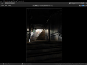 Subway Passage Scene CG 텍스쳐