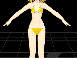 Vocaloid Rin-Bikini 3D Modell