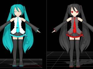 Chibi Miku MMD 3Dモデル