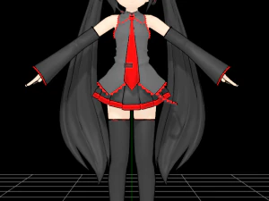 Chibi Miku MMD 3D Model