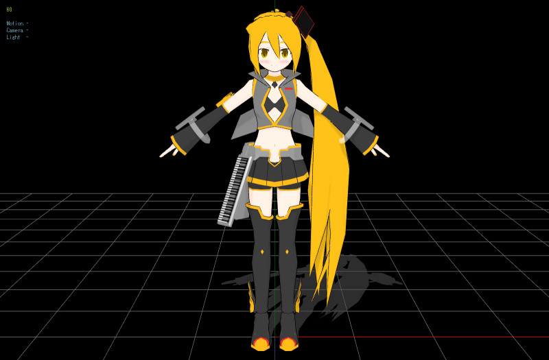 Yellow Vocaloid 3D Модель .c4d .max .obj .3ds .fbx .stl .blend 