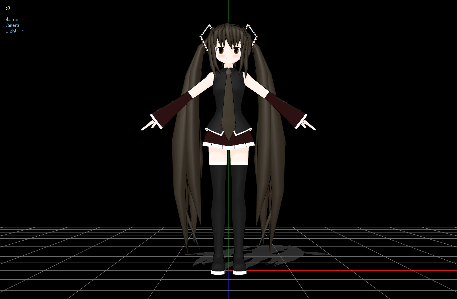 Vocaloid gotico scuro Modello 3D .c4d .max .obj .3ds .fbx .stl .blend 