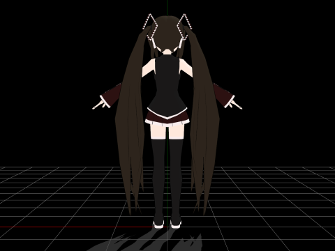 Dark gothic Vocaloid 3D मॉडल