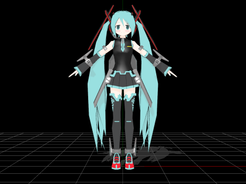 Alternative clothing Miku 3D मॉडल