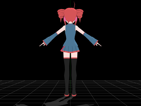 Redhead Vocaloid Modelo 3D