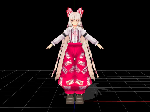 藤原无红 3D 模型