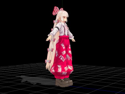 Fujiwara no Mokou Model 3D
