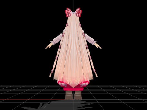 Fujiwara no Mokou Model 3D