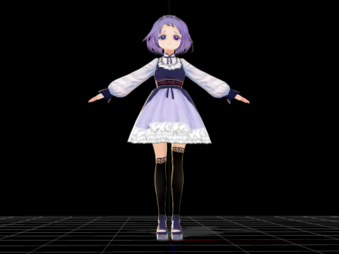 Purple Hair 3D Model