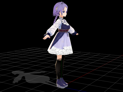 Purple Hair 3D Модель