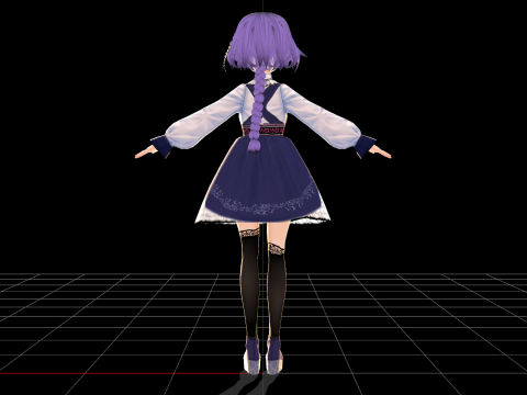 Purple Hair 3D Модель