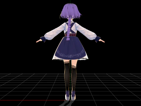 Purple Hair 3D Model
