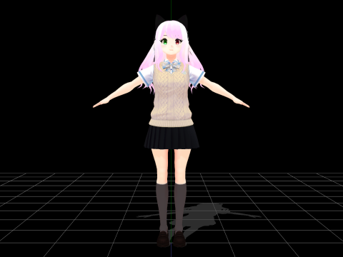 Long Purple Hair 3D Model