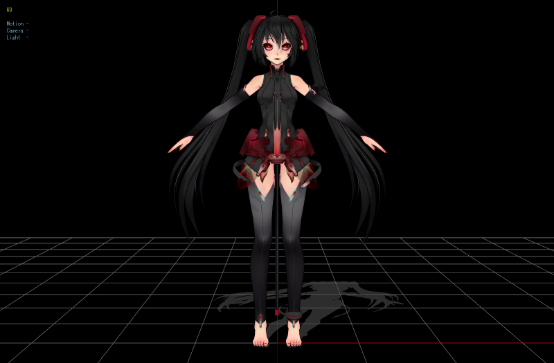 Dark Miku 3D 모델 .c4d .max .obj .3ds .fbx .stl .blend 