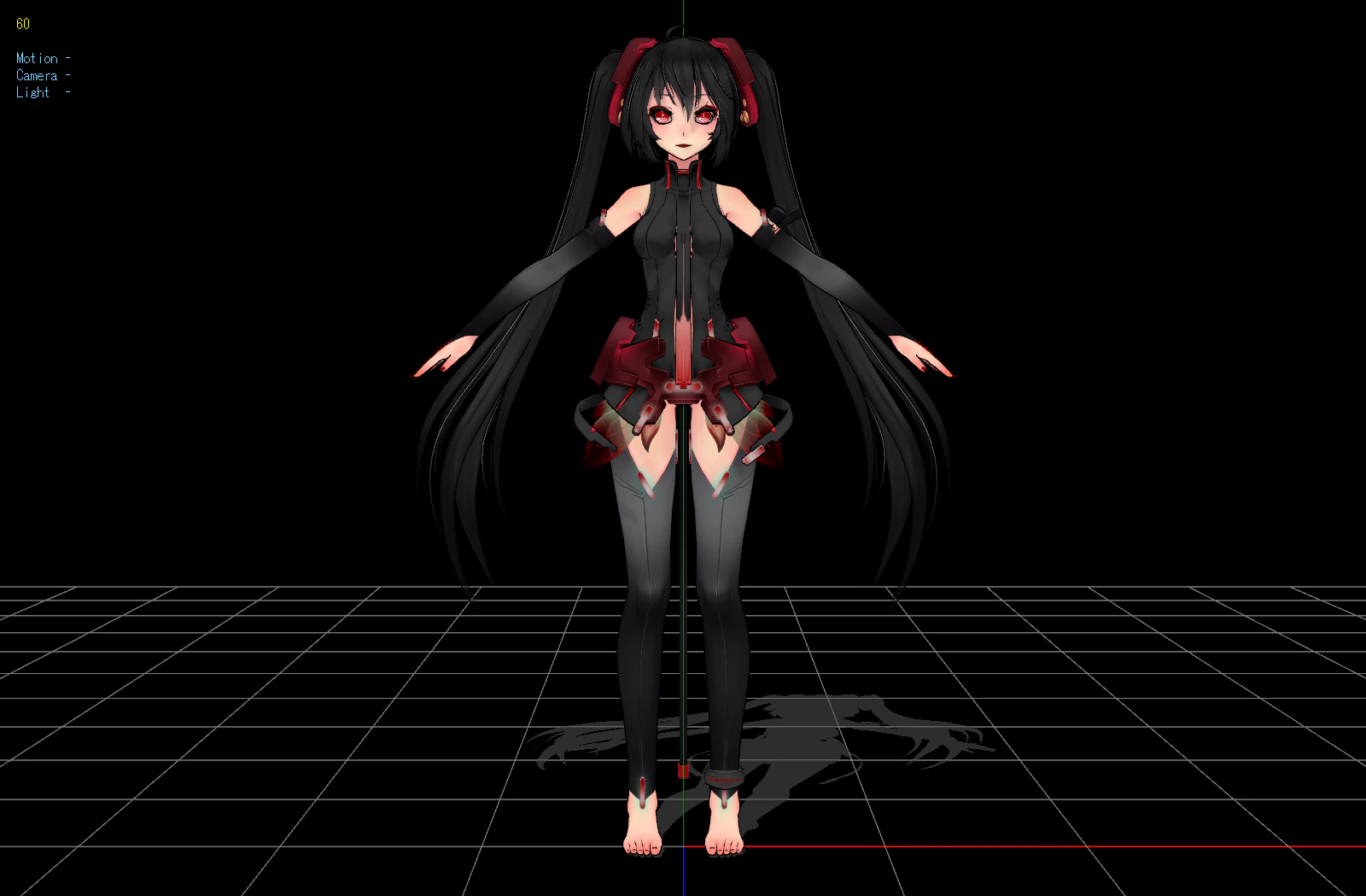 Dark Miku 3D Model .c4d .max .obj .3ds .fbx .stl .blend