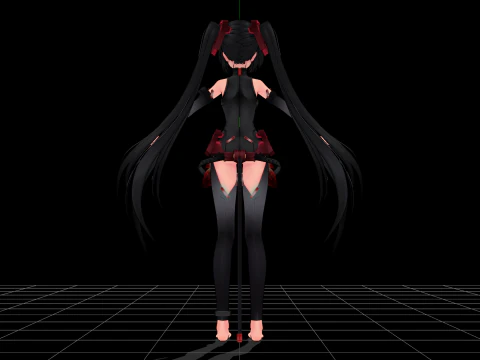 Dark Miku 3D Model