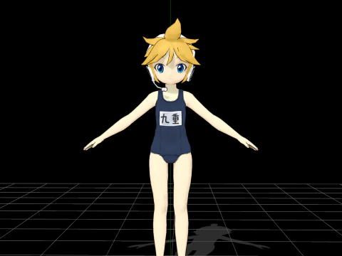 Kostium kąpielowy Vocaloid 3 Model 3D