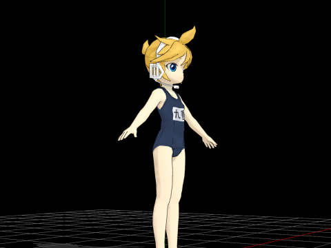 Vocaloid 3 swimsuit Model 3D