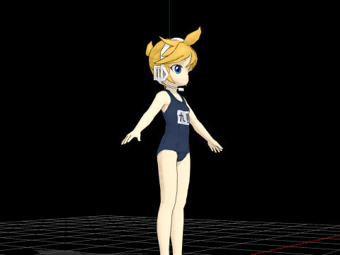 Vocaloid 3 swimsuit 3D Model