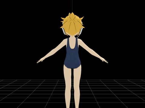 Vocaloid 3 swimsuit 3D Model