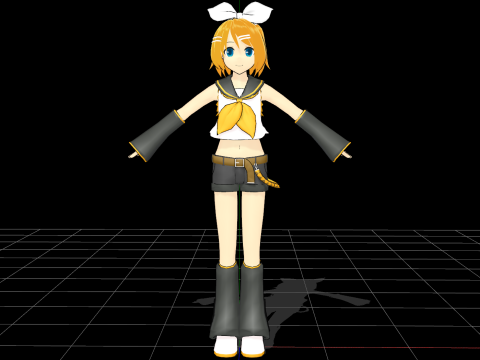 Rin Vocaloid 3D Model