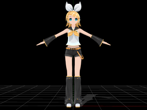 Rin v20 Vocaloid 3D Model