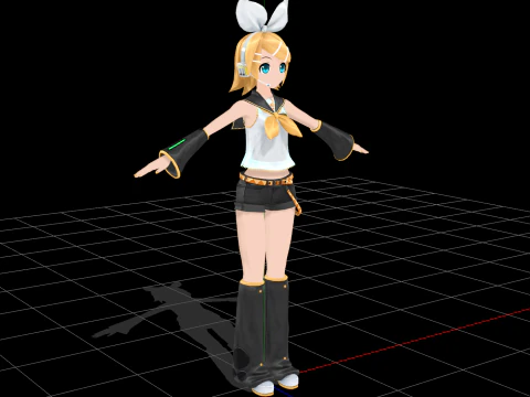 Rin v20 Vocaloid 3D Model