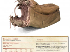 Хлебный монстр одержим Хаотическим Злом 3D Принт Модель