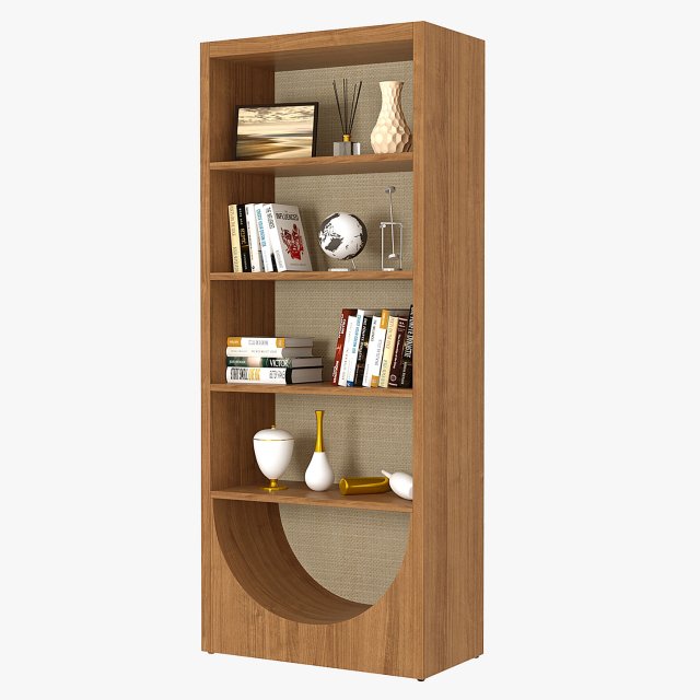 Higgs Bookcase Model 3D .c4d .max .obj .3ds .fbx .stl .blend 