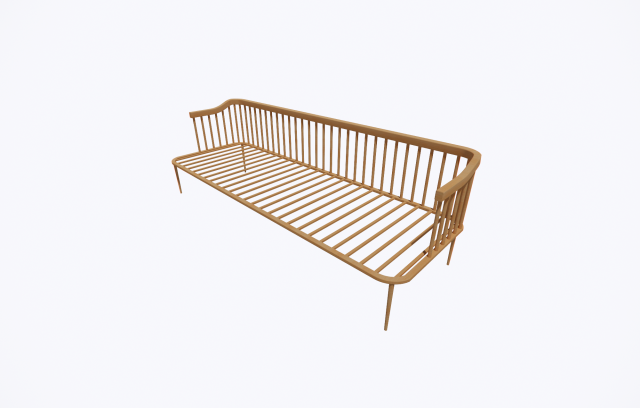 Wooden sofa model - modern design 3D मॉडल .c4d .max .obj .3ds .fbx .stl .blend 