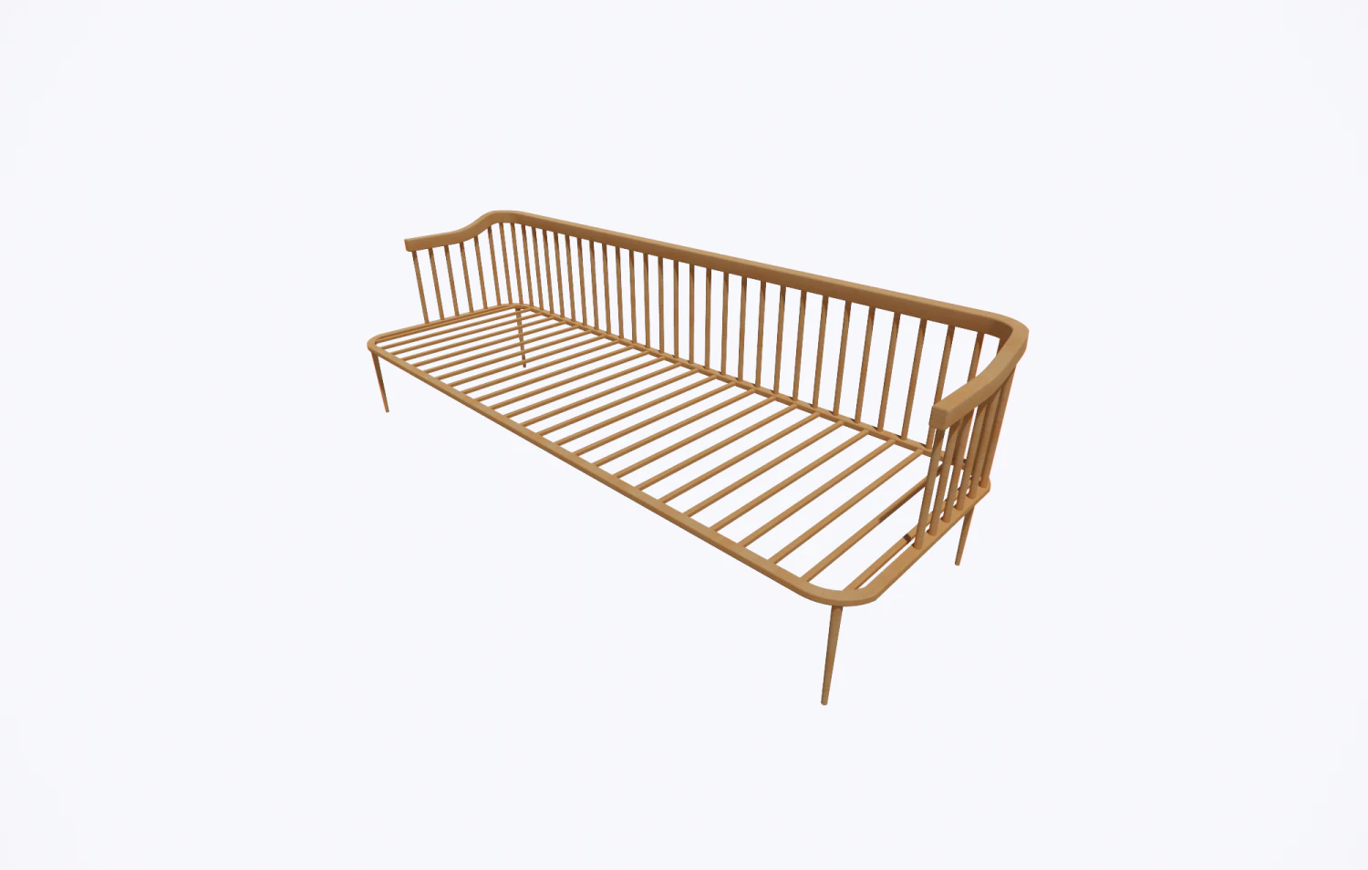 Wooden sofa model - modern design 3D Model .c4d .max .obj .3ds .fbx .stl .blend