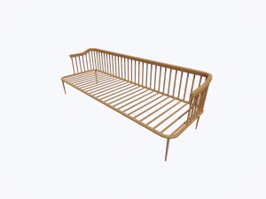 Wooden sofa model - modern design 3D Model