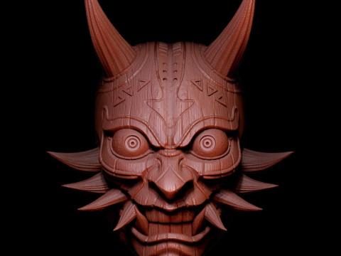 MAJORAS MASK HANNYA STYLE 3D Модель
