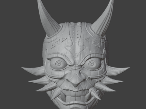 MAJORAS MASK HANNYA STYLE Modelo 3D